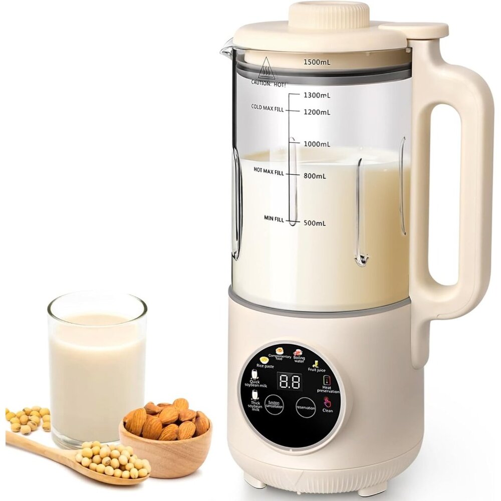 *NEW* 50oz Nut Milk Maker 10-in-1 Automatic Blender with 20 Blades BYLVOLTRIX